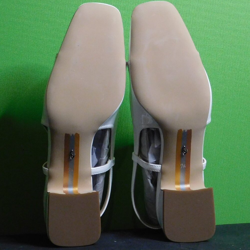7.5 SIZE Sam Edelman Women's Tarra Pump Bright White Patent - Picture 5 of 5